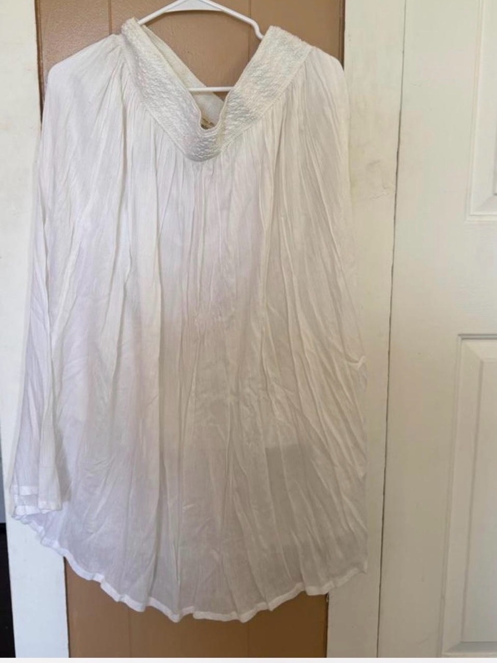 Free people White Boho midi skirt L